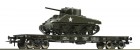 76862 Roco Flat car loaded with tank Shermann